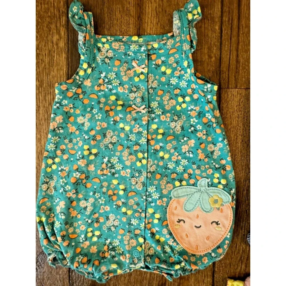 Carters Baby Girl Clothes Lot 3 Months‎ Rompers Outfits Summer Bundle Strawberry